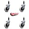 Service Caster 3 Inch Thermoplastic Rubber Wheel 7/8 Inch Expanding Stem Caster SCC, 4PK SCC-EX05S310-TPRS-78-4 - alternate 2